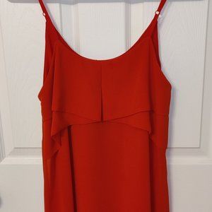 Lulu's Red-Orange Midi Dress